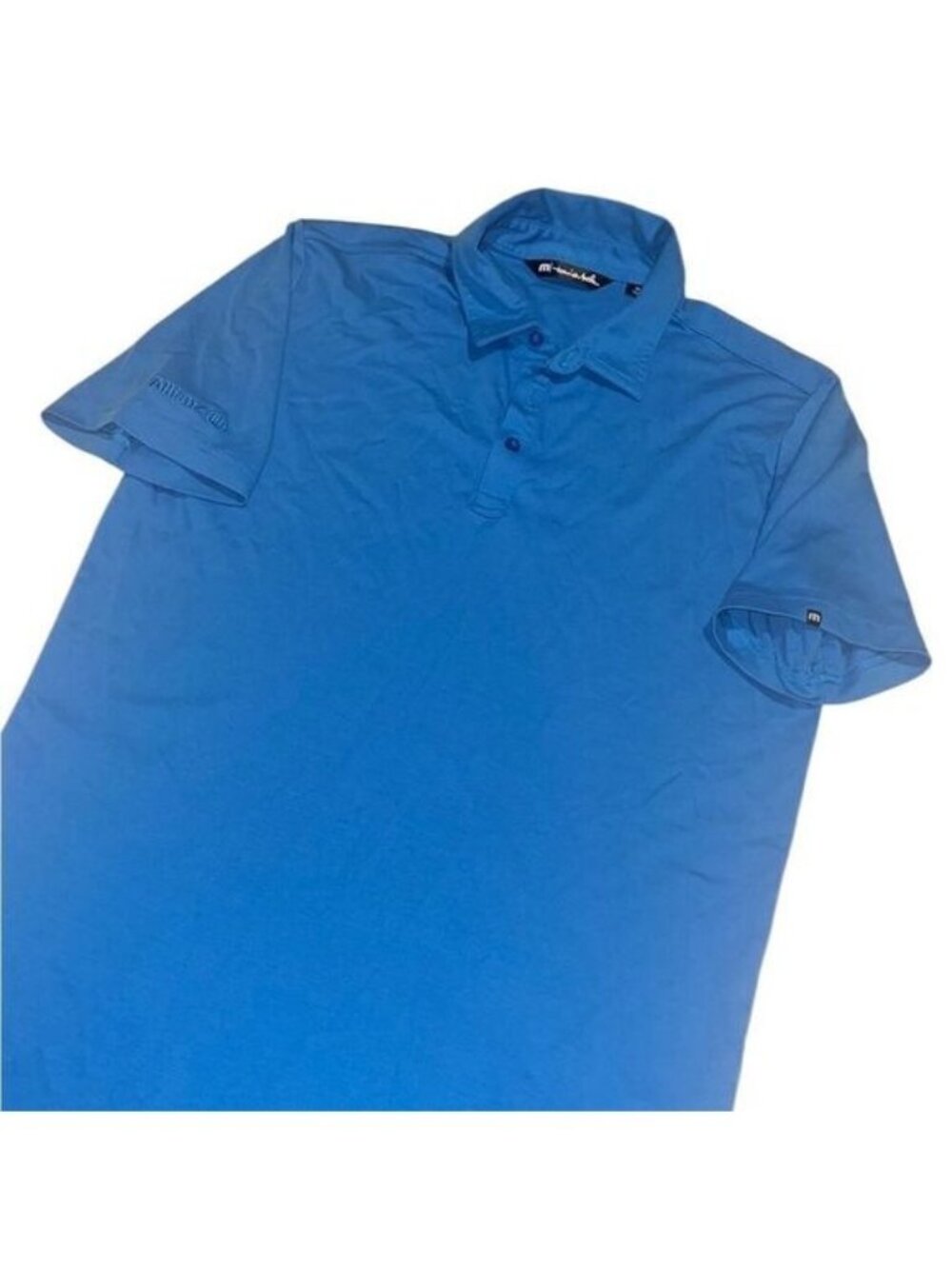 Travis Mathew Blue Short Sleeve Polo Golf Shirt Men's Size Medium
